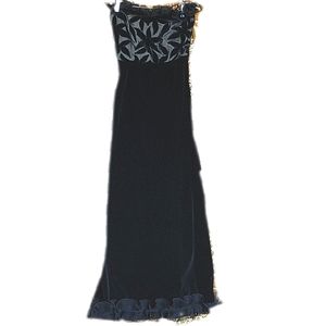 1950's Vintage strapless velvet gown-    No One Deserves This